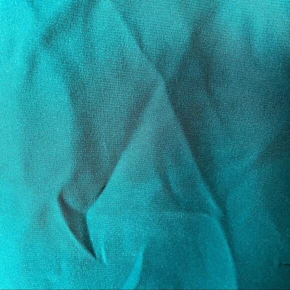 What Goes Around Comes Around Short Sleeve Green Silk Dress‎ M - Picture 10 of 12